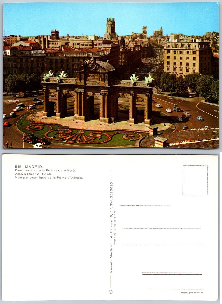 Continental Puerta De Alcala Madrid Postcard