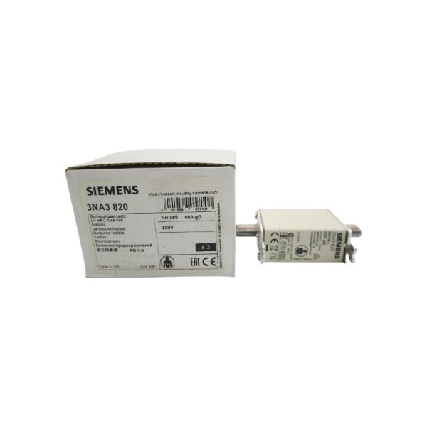 Siemens 3Na3820 500V 50A (Pkg Of 3) Nsmp