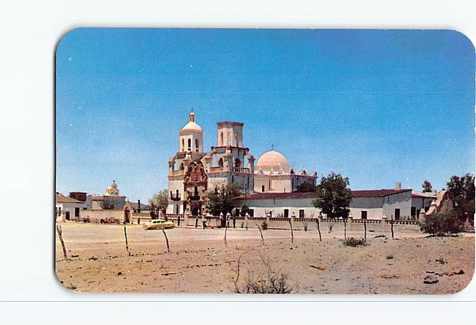 Postcard The Mission San Xavier del Bac near Tucson Arizona USA North America