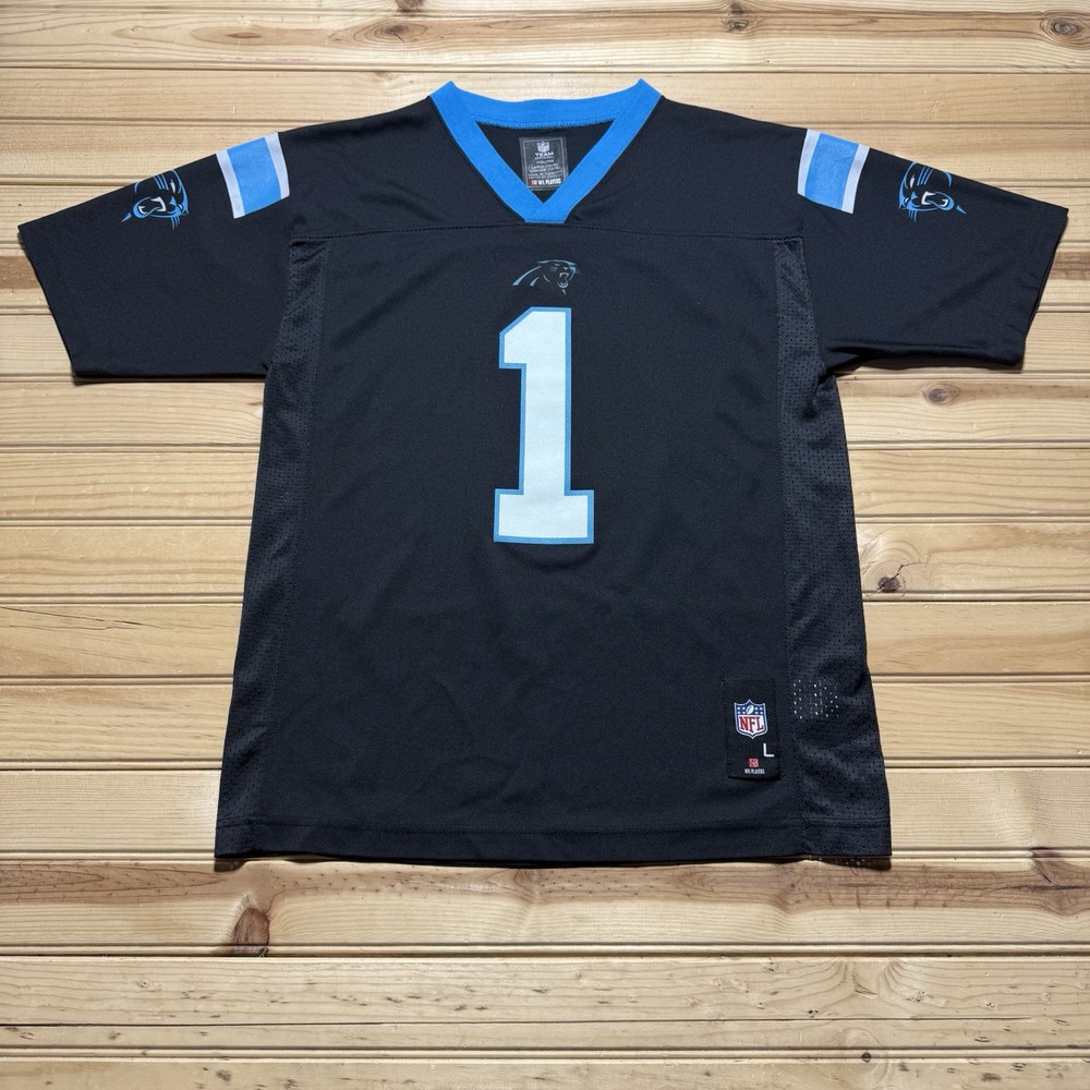 Carolina Panthers NFL Team Jersey #1 Cam Newton Jersey Size Youth Large