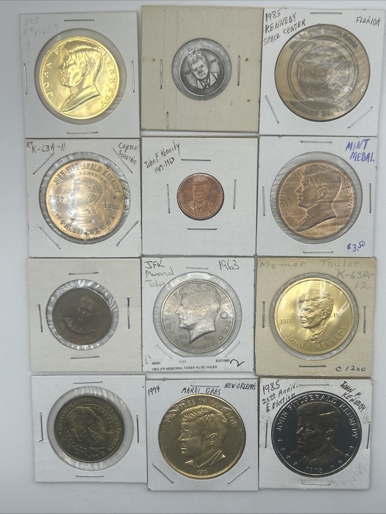 John F Kennedy Medals JFK Lot Of 12