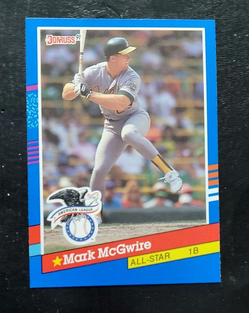 1991 Donruss MLB All-Stars Mark McGwire Oakland Athletics error Card #56 NO DOT