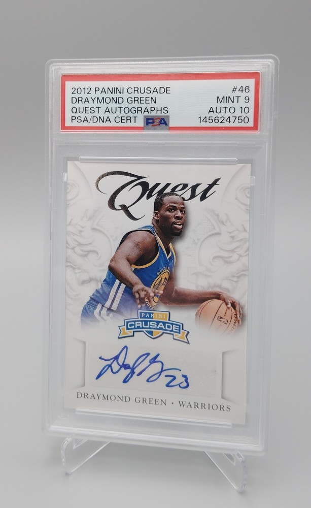 2012 Panini Crusade Quest Autographs Draymond Green PSA 9 Auto 10 #46 Warriors