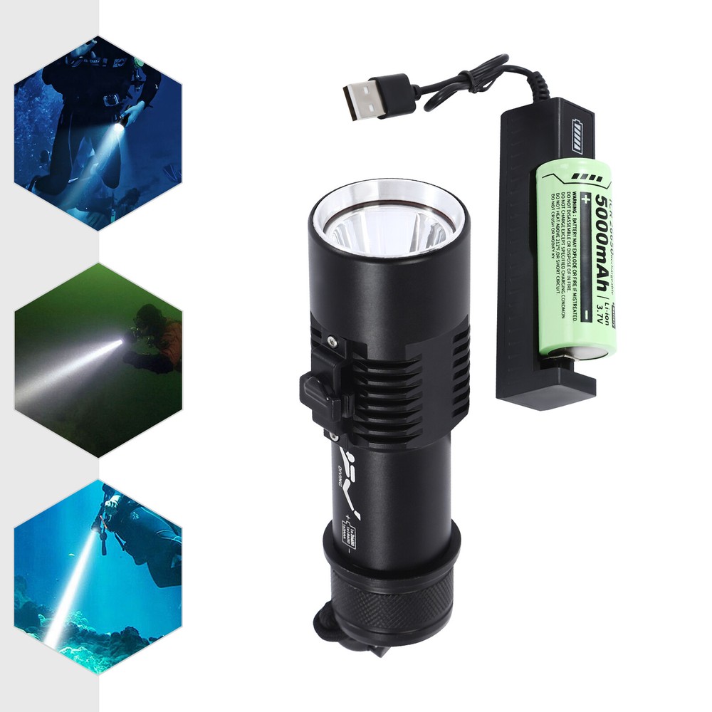 Compact Bright Submersible Dive Light for Scuba Snorkeling