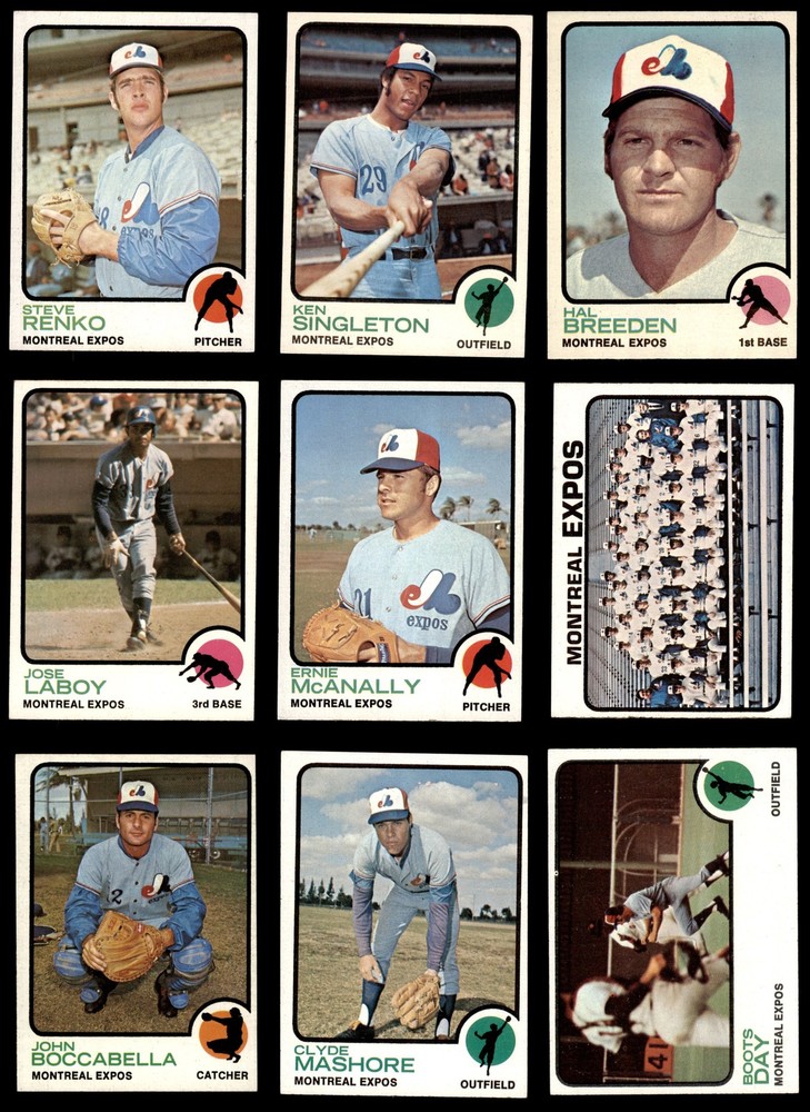 1973 Topps Montreal Expos Team Set 6 - EX/MT 5144870