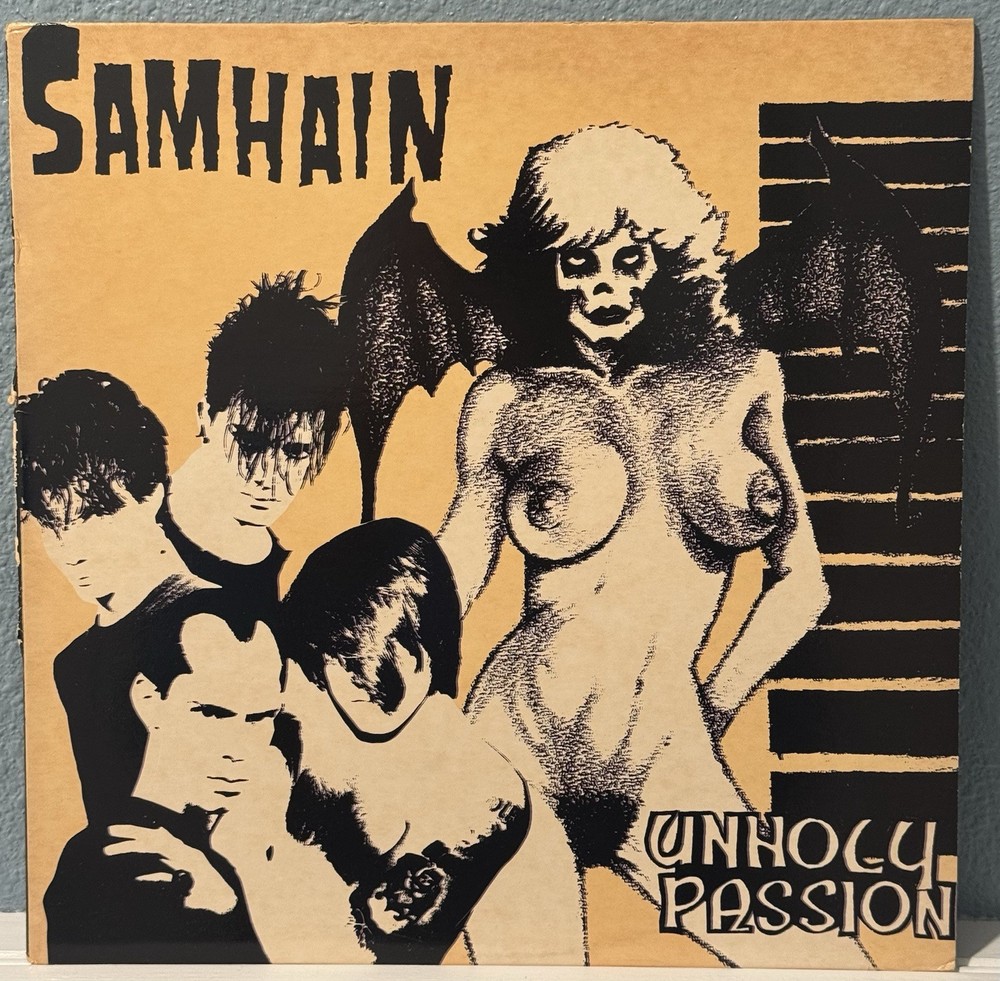 Samhain ‎– Unholy Passion See Photos Vinyl VG+ 1985 OG Press Holy Grail MISFITS
