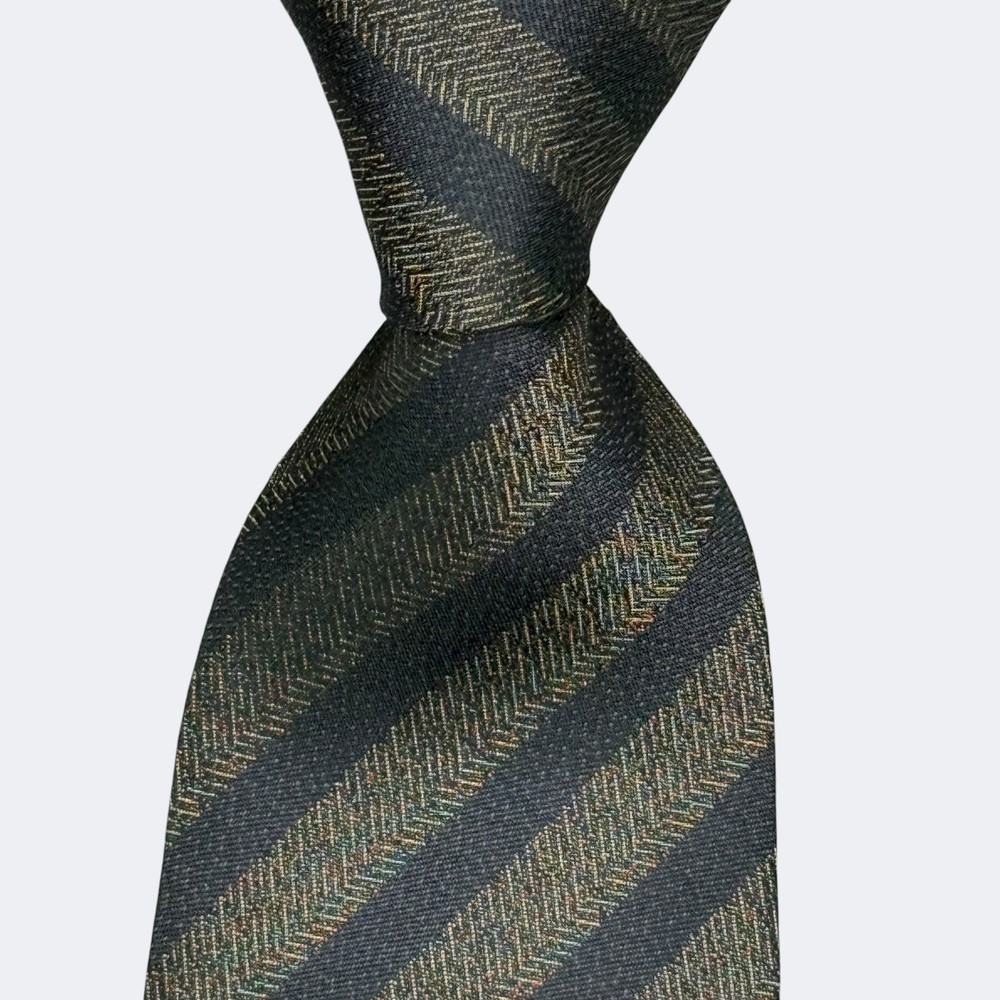 Issey Miyake Tie Silk Vintage Necktie Stripe Design Multi Color Made In Japan