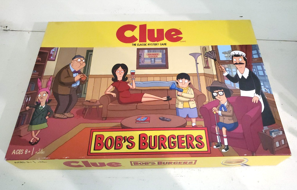 Bob’s Burgers Clue COMPLETE Board Game TV Show Retired