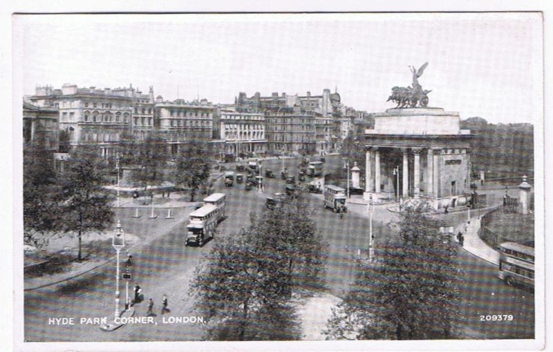 England Postcard London Hyde Park Wellington Arch Double Decker