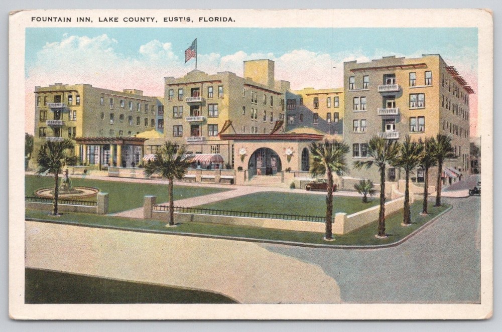 Fountain Inn Eustis Florida Vintage Postcard Tichnor Quality Views