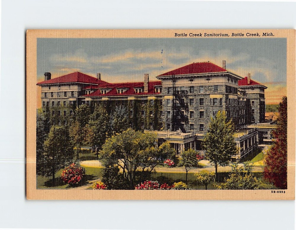 Postcard Battle Creek Sanitarium Battle Creek Michigan USA