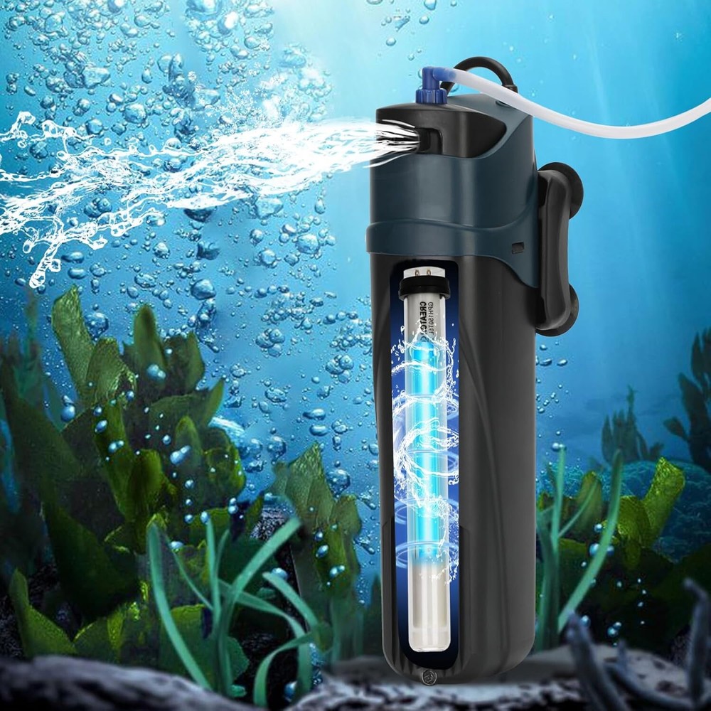 Aquarium Fish Tank UV  Filter Submersible Water Pump fit 10-40 Gal Tank 500L/H