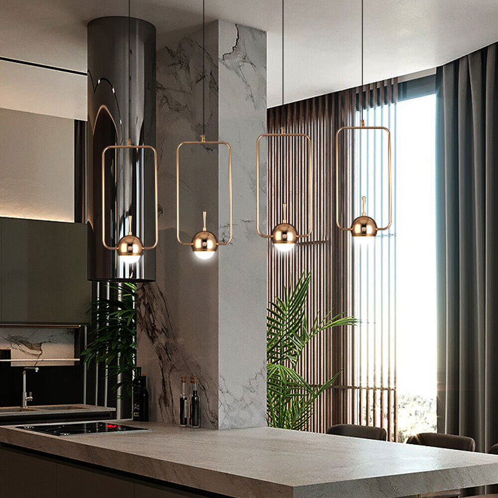 Rectangle Pendant LED Lamp Modern Chandelier Ceiling Light Fixture Dinning Room