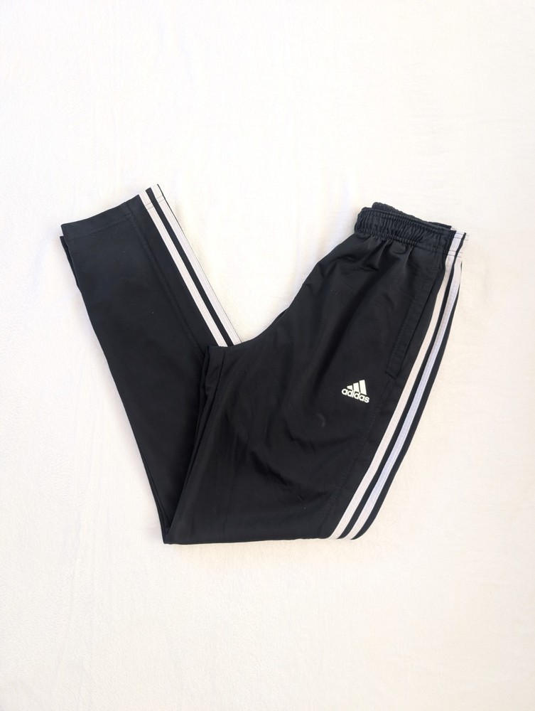 Adidas Primegreen Track Pants Men's Medium Black Athletic Zip Ankle 3 Stripes