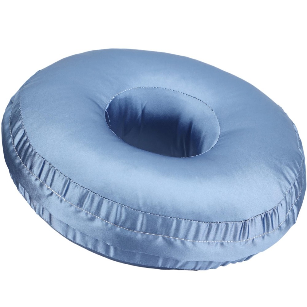 Washable Silky Satin Ear Piercing Pillow with Removable Pillowcase Smooth Coo...