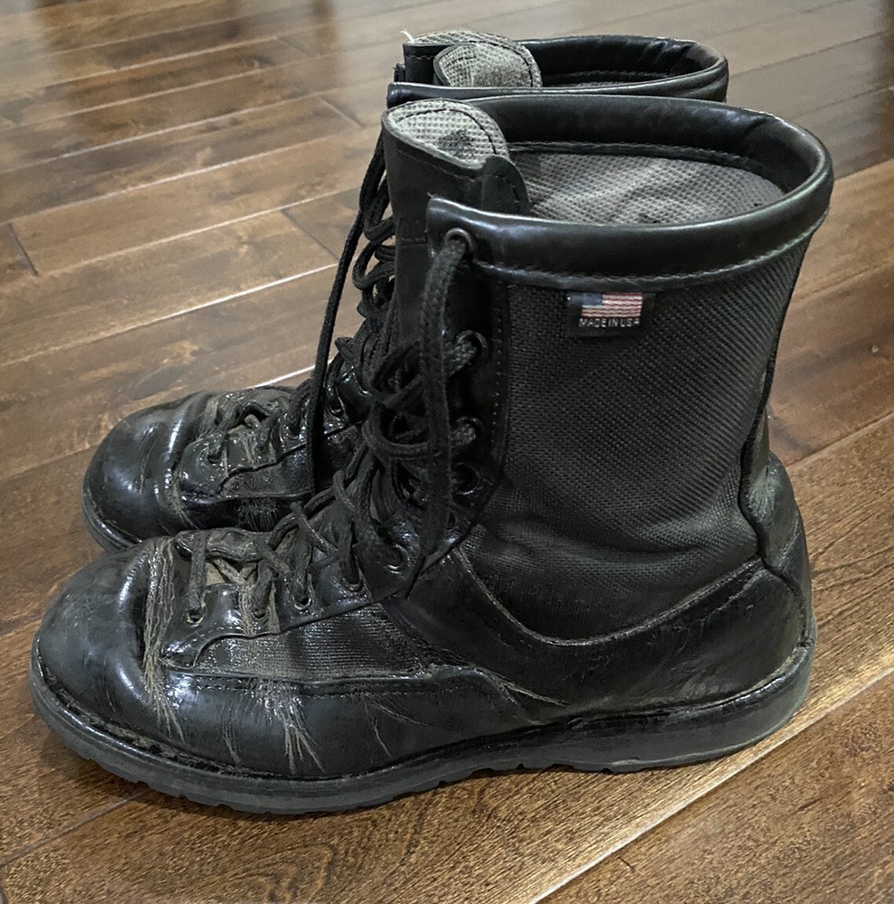 Danner Acadia 8 Inch Black Leather Gore-Tex Combat Boots Mens Size 10 USA Made-image