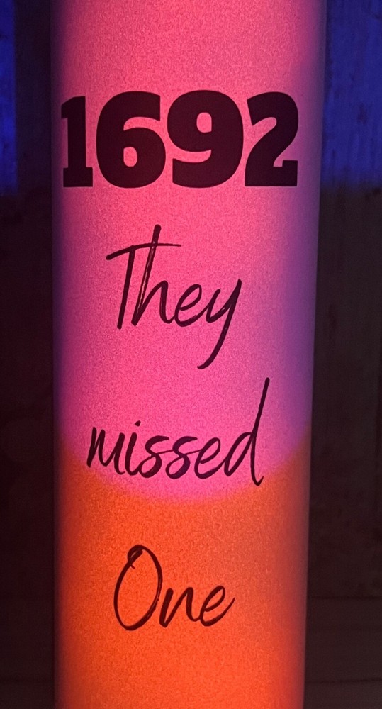 1692 They Missed One Witch Red Glow Tumbler Crazy Goat Company Free Shipping