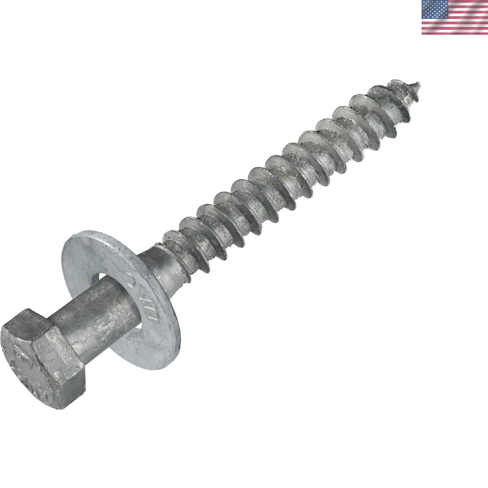 3/8 x 4 50-Piece Lag Screw Kit with Washers Hot-Dip Galvanized