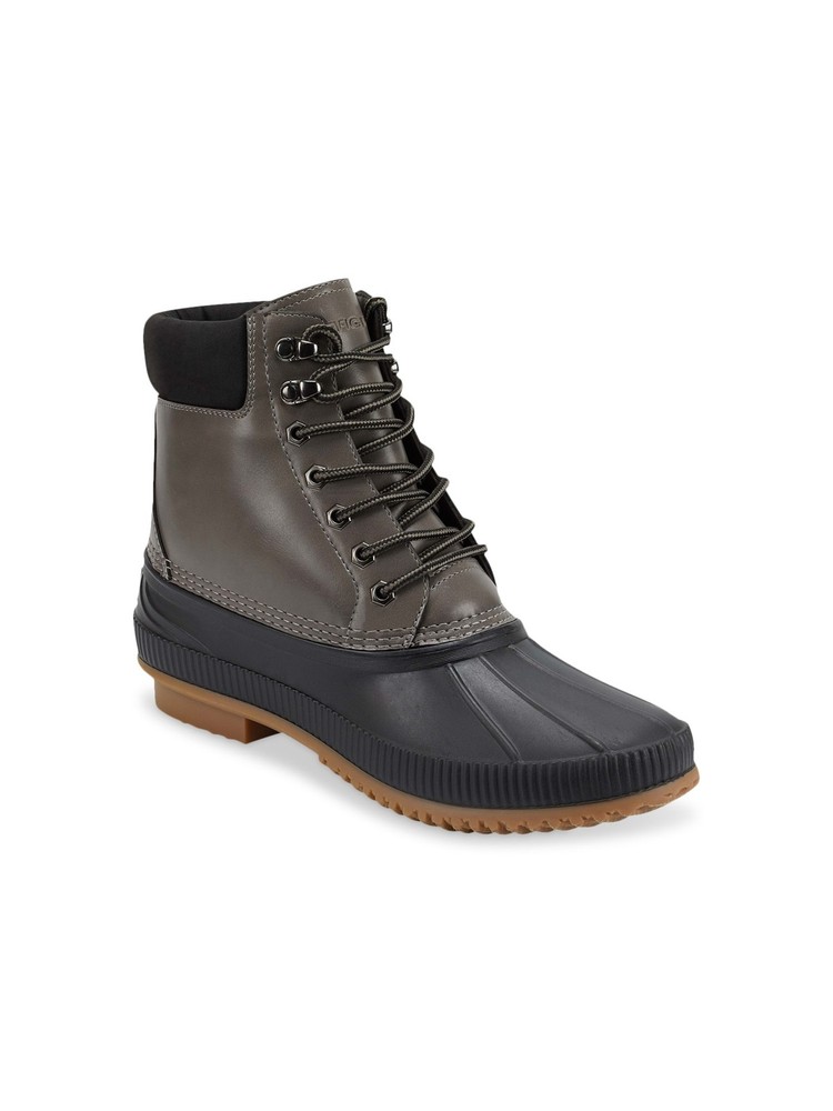 TOMMY HILFIGER Mens Gray Waterproof Duck Boots Collin 2 Round Toe Size 7 M