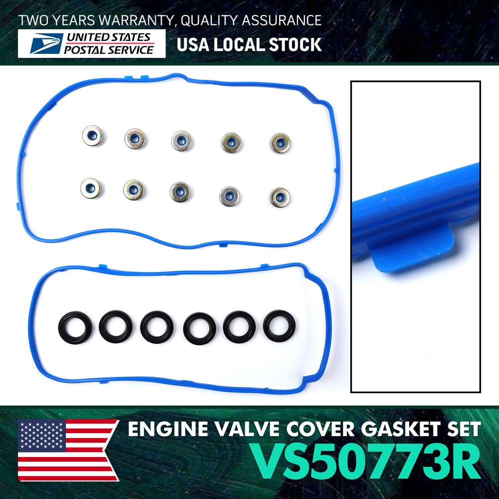 Valve Cover Gasket Grommets Seals Set VS50773R for Lincoln Acura Ford Engines