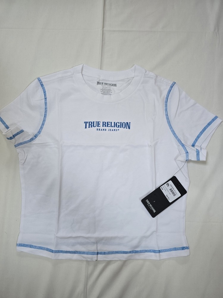 BNWT True Religion Womens White T-Shirt Size 14