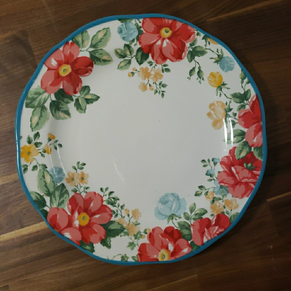 The Pioneer Woman Stoneware Floral Dinner Plate Dishwasher Microwave Safe 10.5