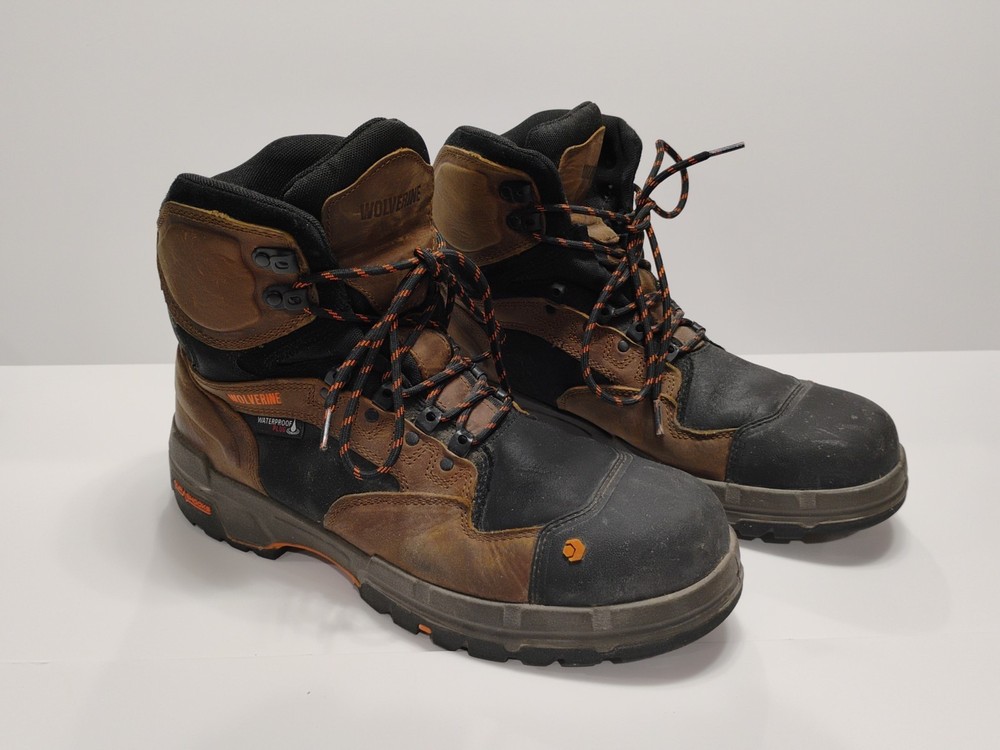 Wolverine Legend W10611 Waterproof Brown Leather Work Boots US Men's 12M