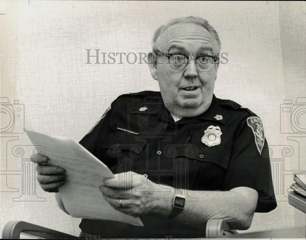 Press Photo Police Lieutenant William Edgar of Enfield, Connecticut - sra29608