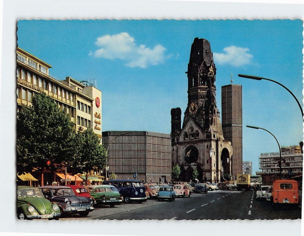 Postcard Kaiser Wilhelm Memorial Church Berlin Germany