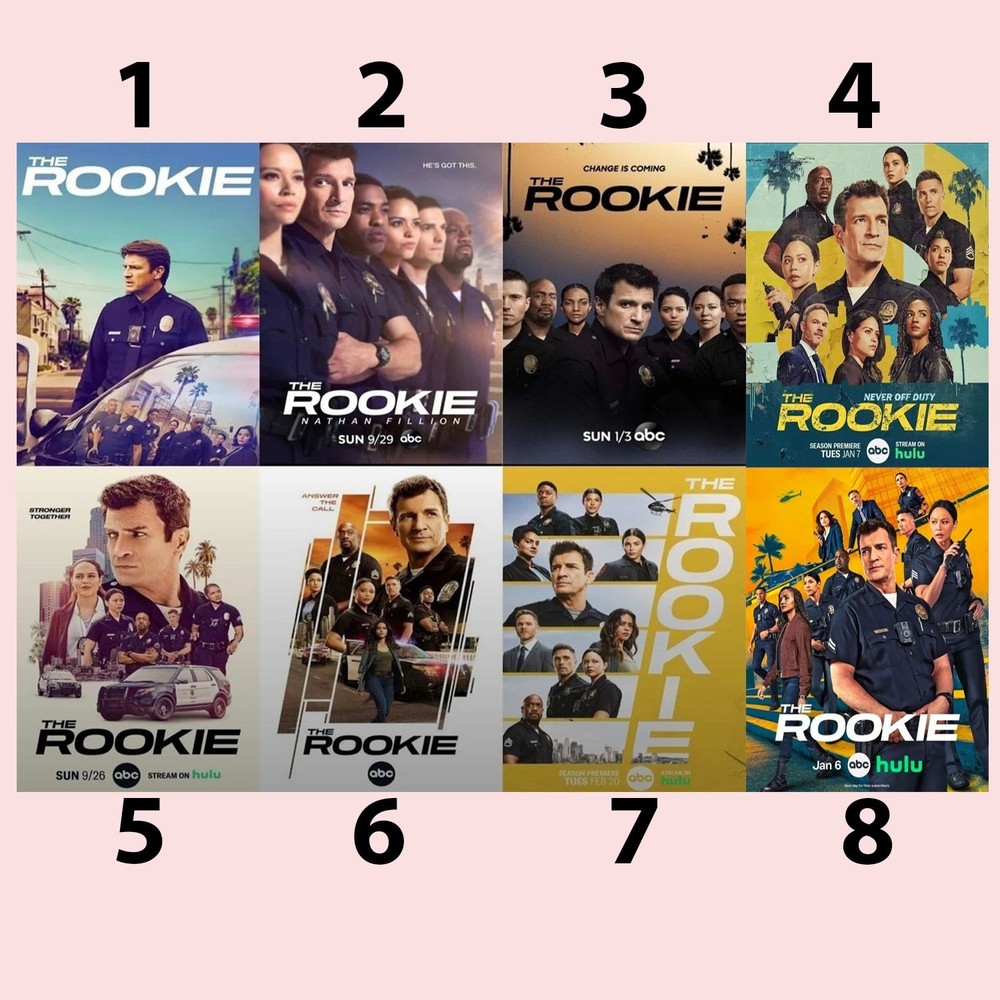 The Rookie TV Series Nathan Fillion ABC Crime Drama Poster