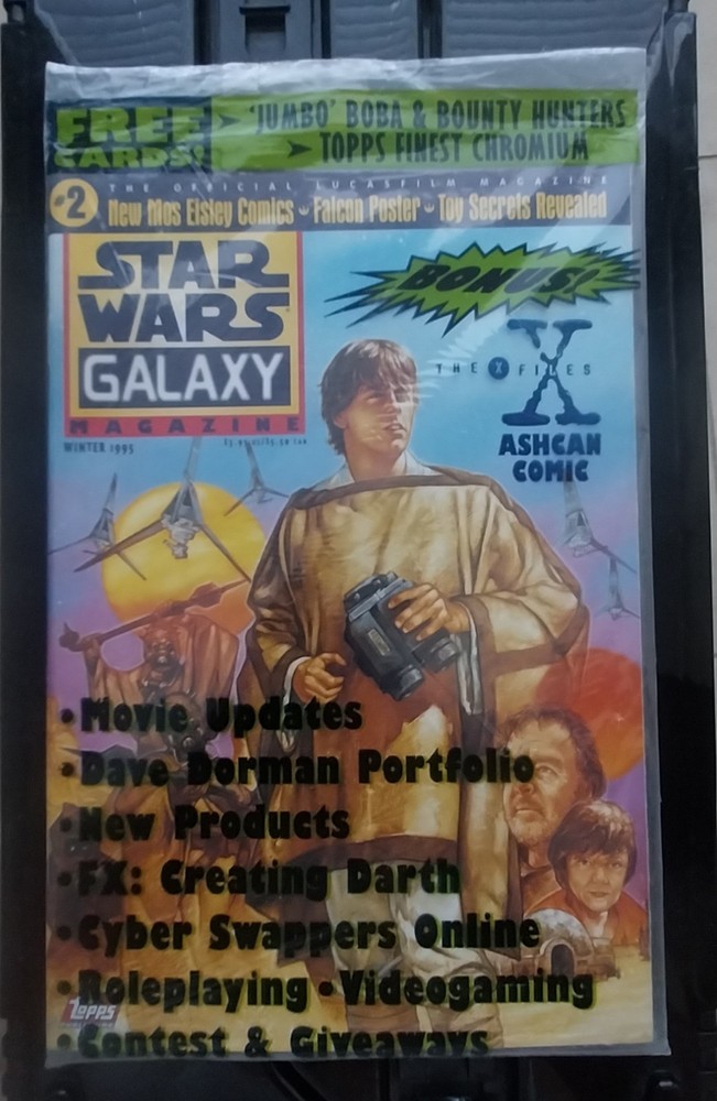 Star Wars Galaxy Magazine 2 Winter 1995 Polybag Sealed with Topps Trading Card