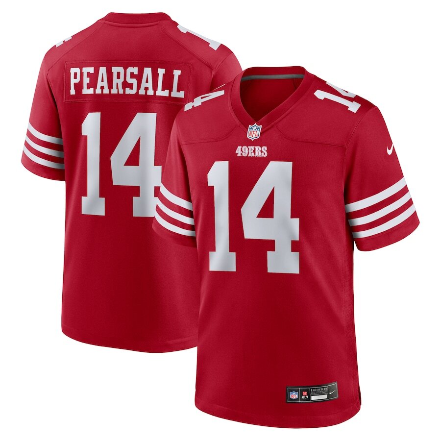 Men's Ricky Pearsall #14 Scarlet Player Game Stitched Jersey NWT
