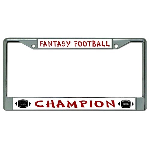 Fantasy Football Champion Chrome Metal License Plate Frame USA Made