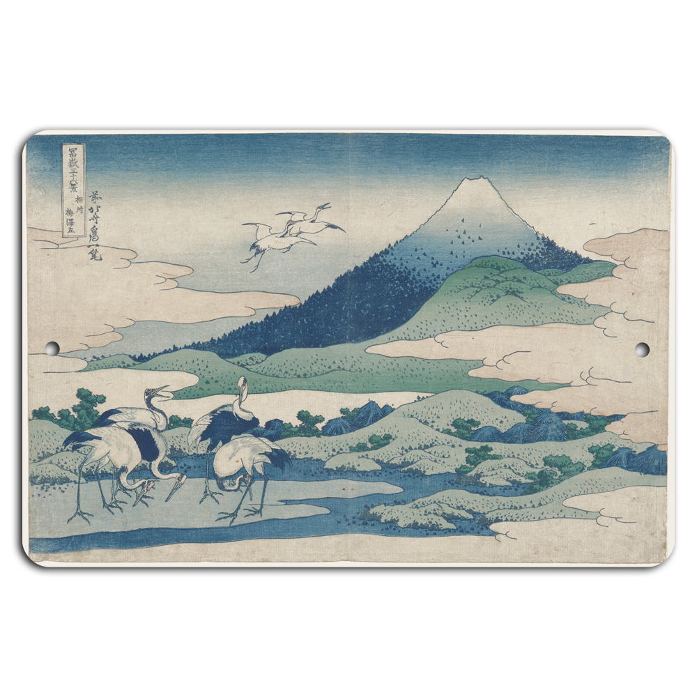 Cranes at Mount Fuji Exuding Tranquil Elegance