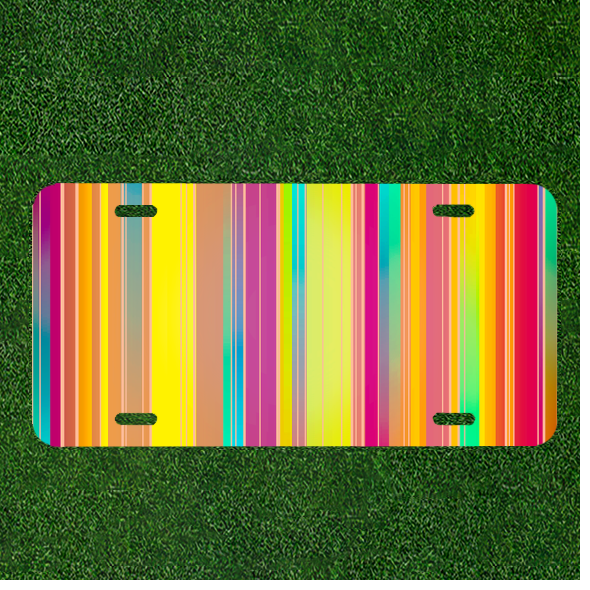 Custom Colorful Abstract Personalized Car License Plate  
