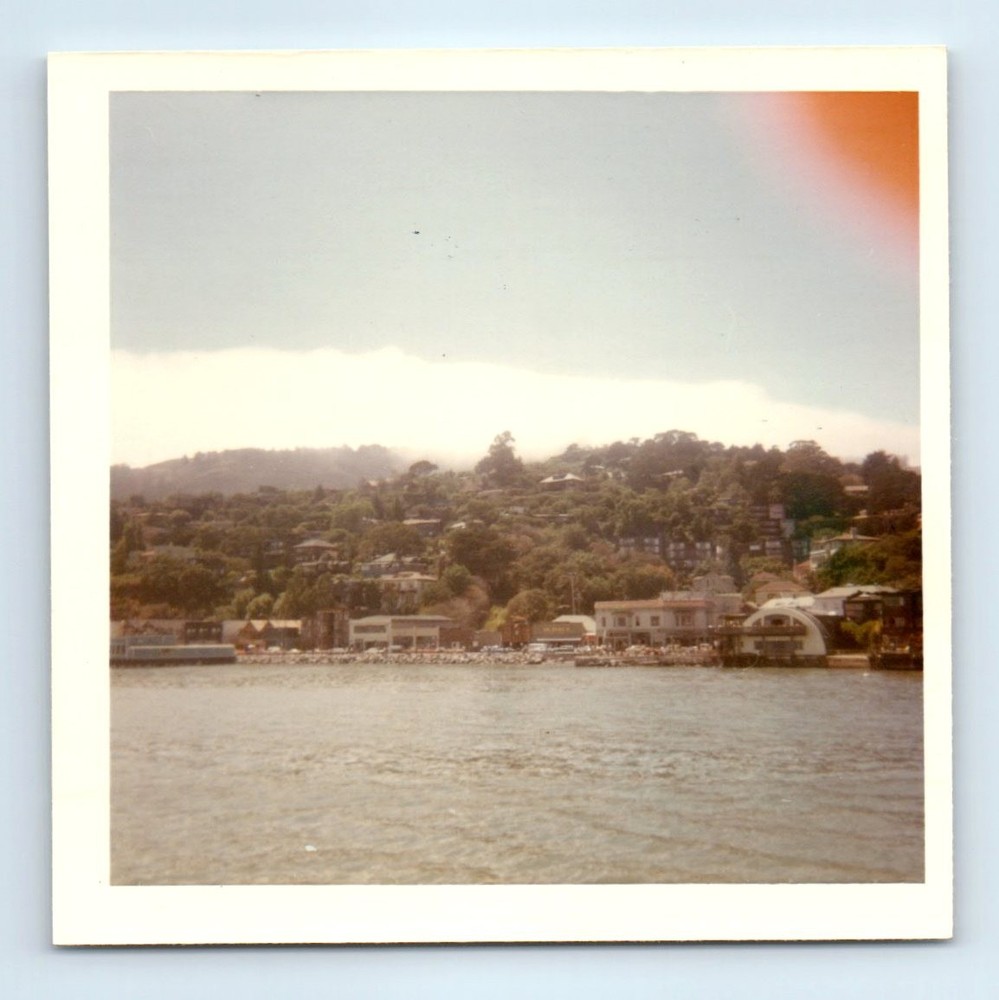 Old Vintage Square Color Photo SAUSALITO SAN FRANCISCO BAY FINGER IN FRAME CA