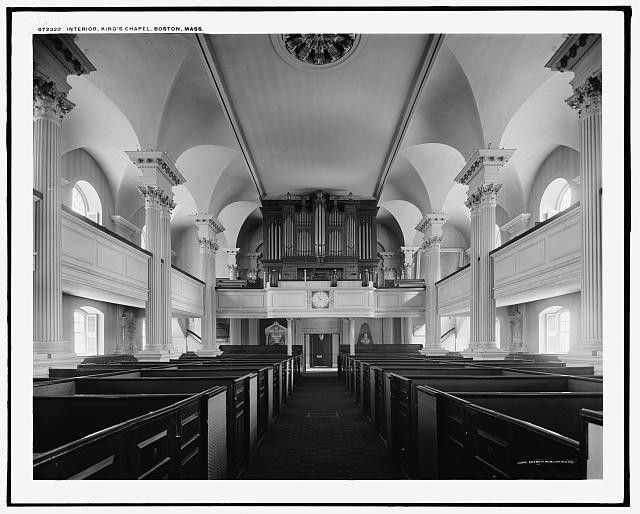 Photo:Boston, Interior, King's Chapel, Mass.