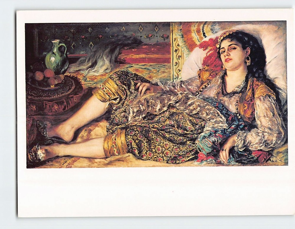Postcard Odalisque Painting by Pierre-Auguste Renoir