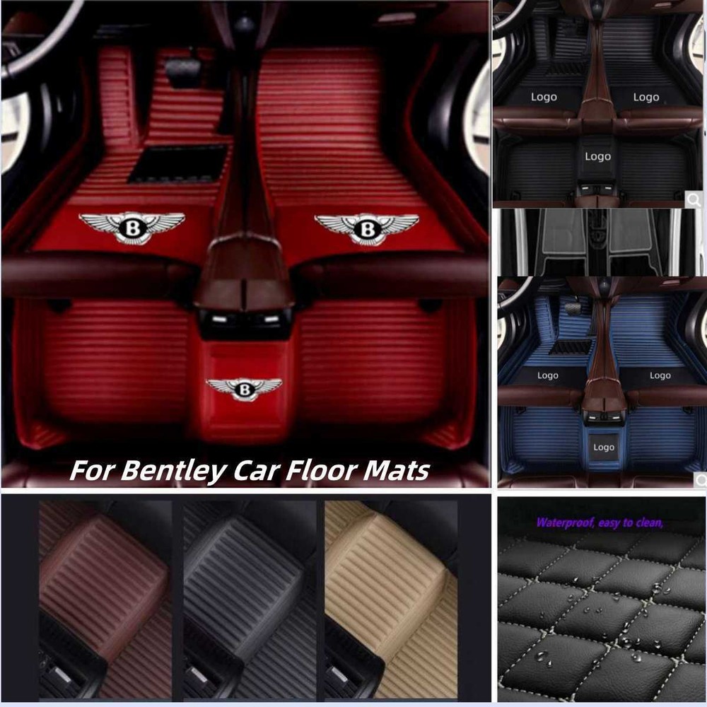 For Bentley Car Floor Mats Carpets Waterproof Front & Rear Custom Auto All Model