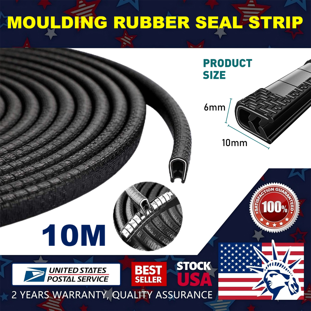32Feet Car Bonnet Trunk Hood Edge Top Rubber Sealing Strip Dust Anti-Collision