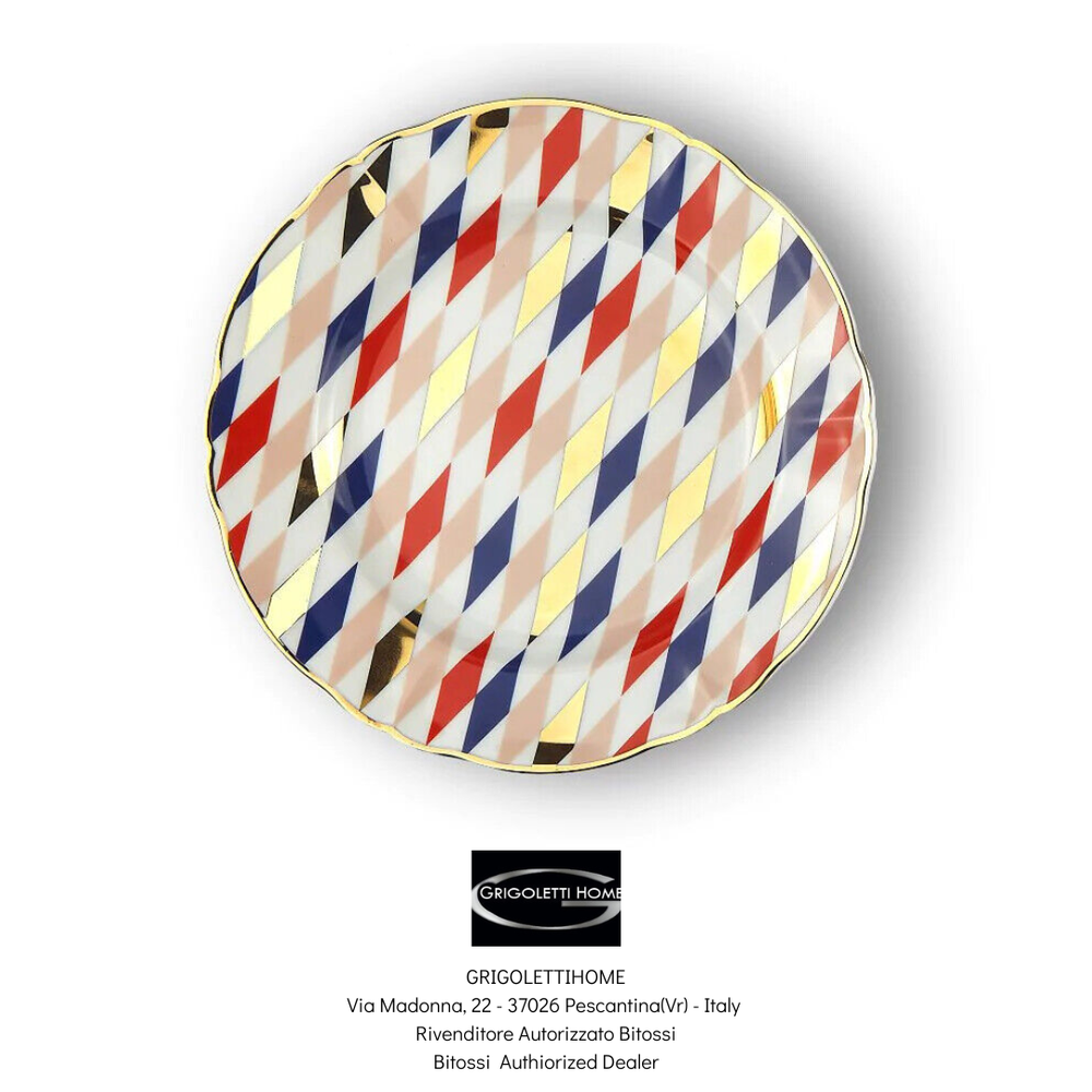 Bitossi - The Deconstructed Table - Abracadabra - Dessert Plate Quadri CM 20.5-image