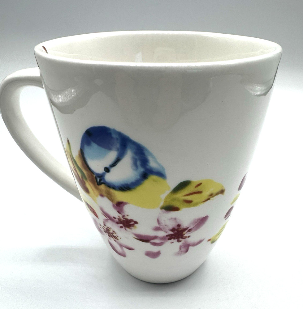 Pier 1 Imports Dolomite Blue Bird Coffee Tea Mug Cup