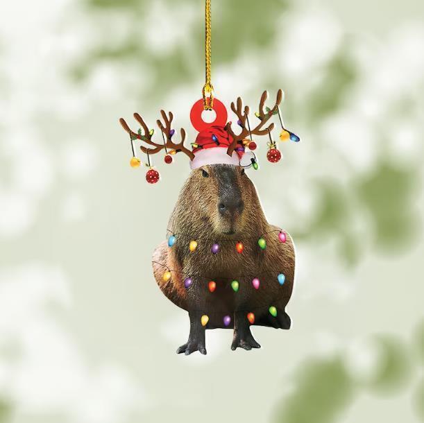 Capybara Christmas Ornament Capybara Hanging Ornament