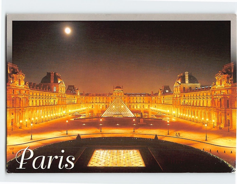 Postcard Louvre Museum in Paris France