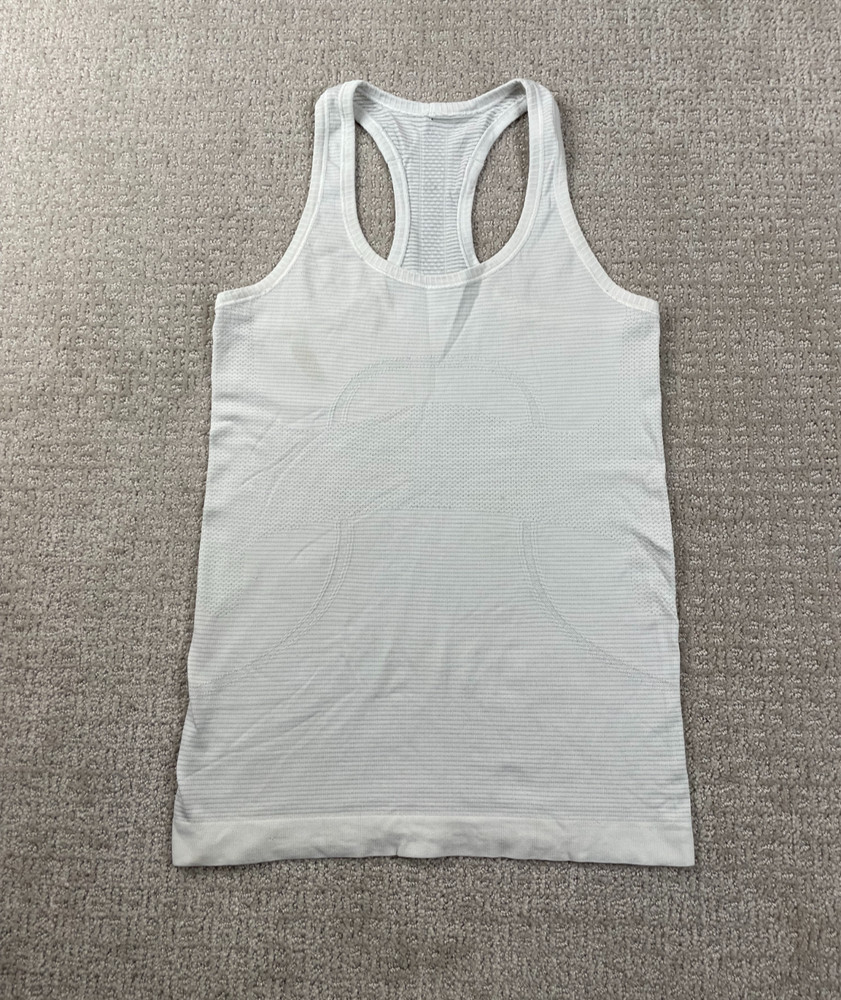 Lululemon Swiftly Tech Tank Top Shirt Womens 4 White Racerback Athleticwear Gym