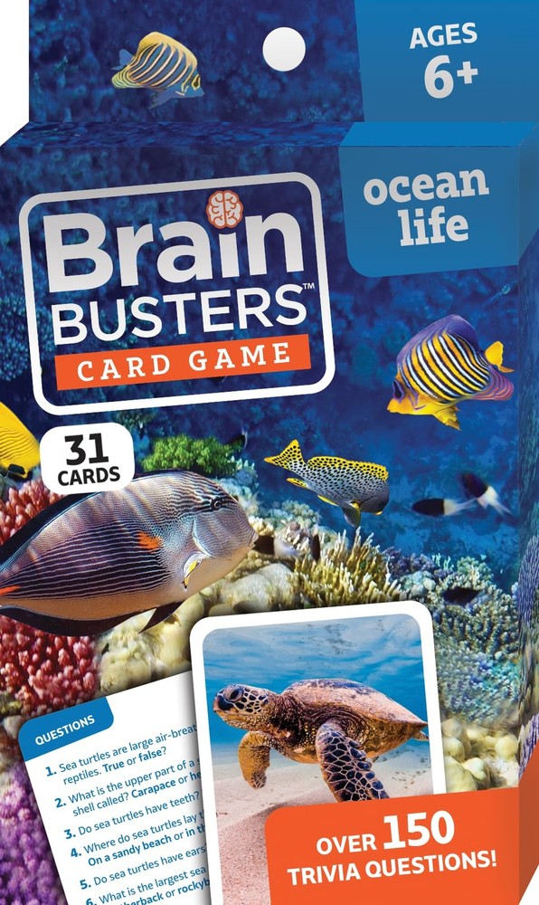 Ocean Life Quiz Time! – Brain Busters Marine Flash Cards | Underwater Trivia Gam
