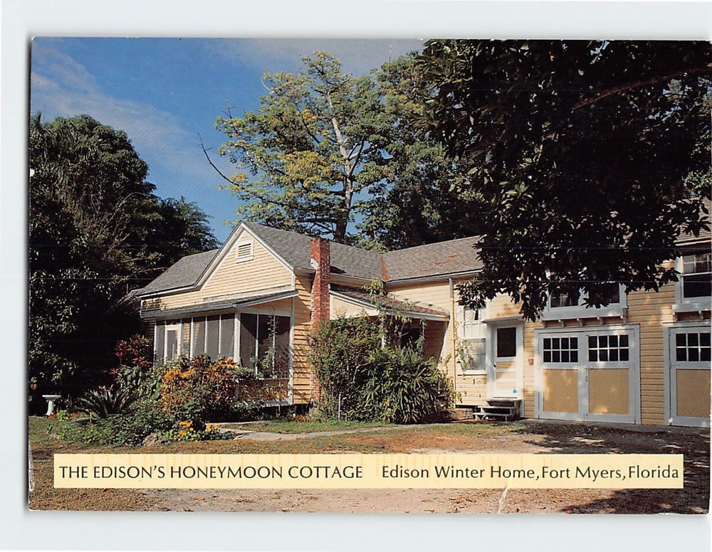 Postcard Edison's Honeymoon Cottage Fort Myers Florida USA