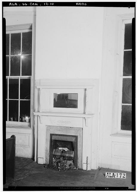 Camden Alabama Wilcox County Courthouse 1937 Courtroom Mantel Fireplace HABS