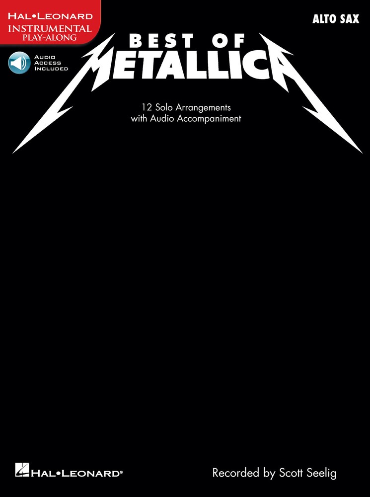 Best of Metallica Alto Sax Solo Sheet Music 12 Rock Songs Play-Along Book Audio