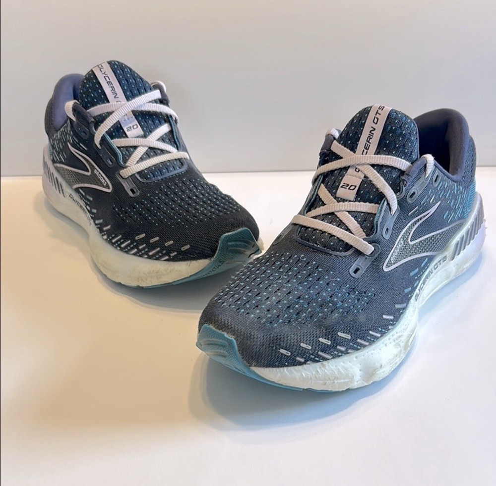 Brooks Womens Glycerin GTS 20 1203701B499 Blue Running Shoes Sneakers Size 9 B